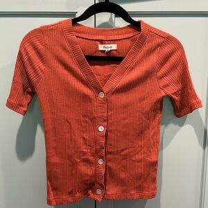 Madewell XXS pink short sleeve cardigan